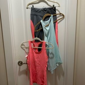 Athleta coral fitted tank top